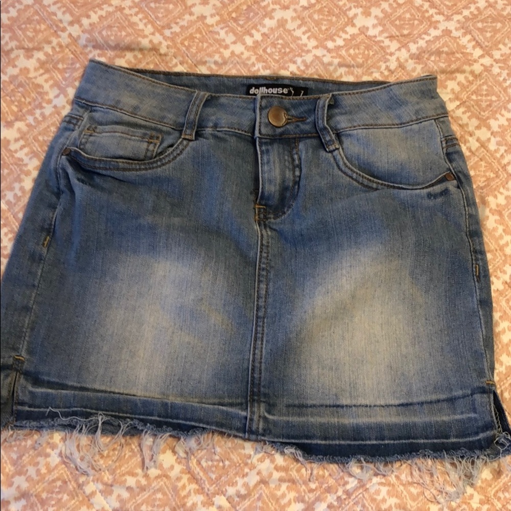 Jean skirt faded
